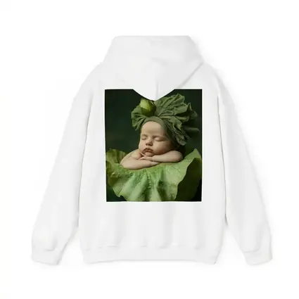 Sleeping Baby On Green Lotus Leaf