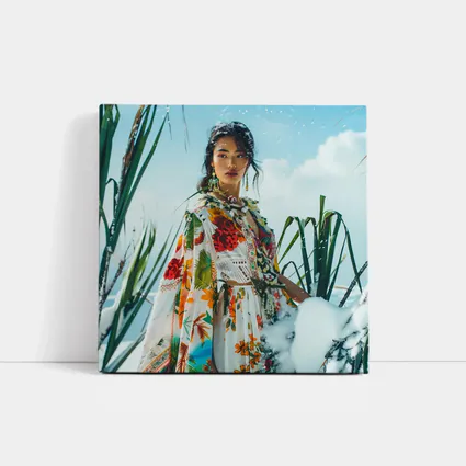 Floral Print Woman Snow Winter Fashion