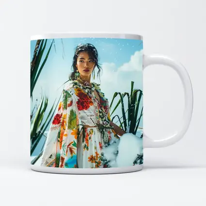 Floral Print Woman Snow Winter Fashion