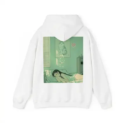 Anime Girl Sleeping Mint Green Bedroom