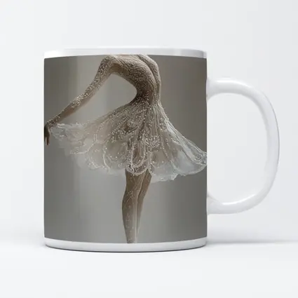 White Ballerina Dancing En Pointe Minimal