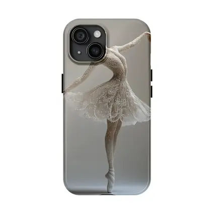 White Ballerina Dancing En Pointe Minimal