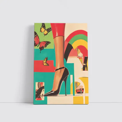 High Heel Shoe Pop Art Collage