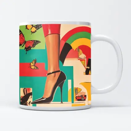 High Heel Shoe Pop Art Collage