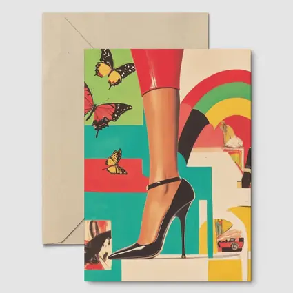 High Heel Shoe Pop Art Collage