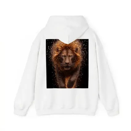 Lion Particle Explosion Dark Black Background