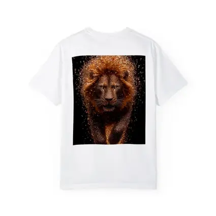 Lion Particle Explosion Dark Black Background