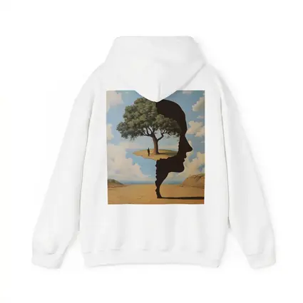 Surreal Human Face Tree Desert Sky