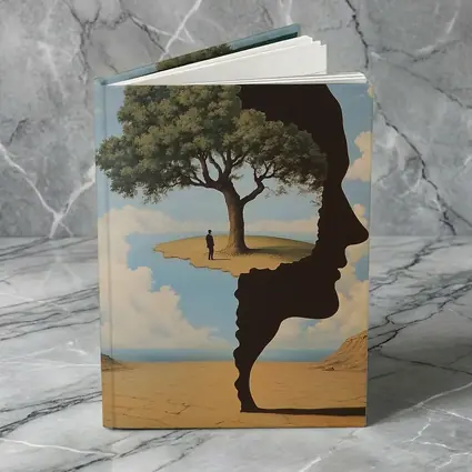 Surreal Human Face Tree Desert Sky