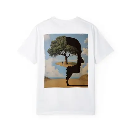 Surreal Human Face Tree Desert Sky