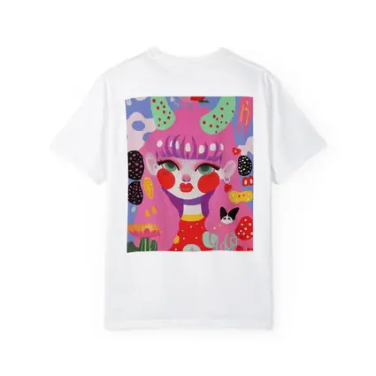 Pink Hair Girl Fantasy Pop Art Illustration