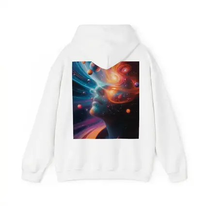 Cosmic Woman Face Space Planets Surreal Art