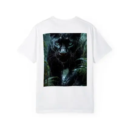 Black Panther Stalking Through Rainy Jungle