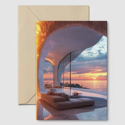 Luxury Cave Interior Ocean Sunset View