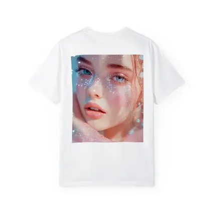 Glitter Girl Portrait Soft Pink Fantasy