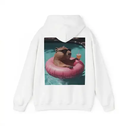 Capybara With Sunglasses Relaxing In Pool