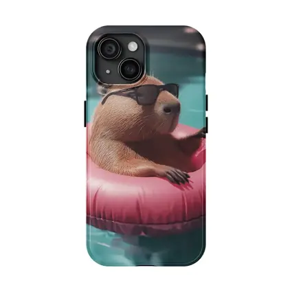 Capybara With Sunglasses Relaxing In Pool
