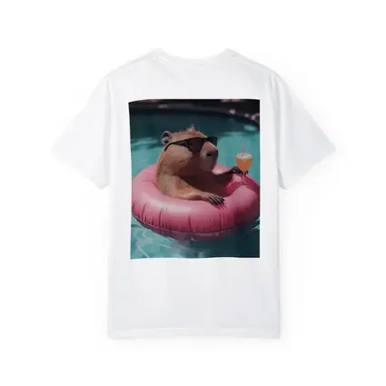 Capybara With Sunglasses Relaxing In Pool
