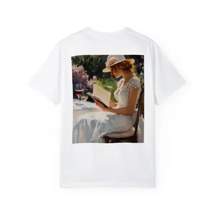 Woman Reading Book Garden Impressionist Oil Painting