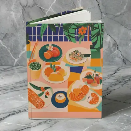 Sushi Spread Illustration Tropical Plant Background