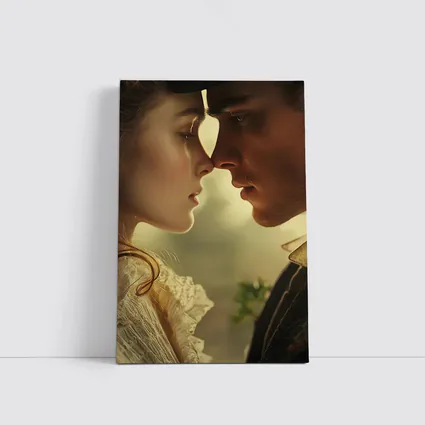 Victorian Couple Romantic Close Portrait Art
