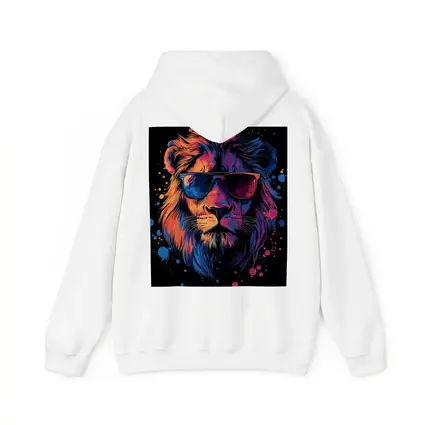 Cool Lion Wearing Sunglasses Neon Splatter
