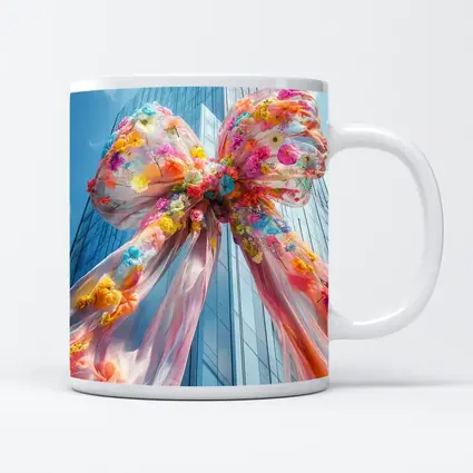 Floral Bow Giant Skyscraper Blue Sky