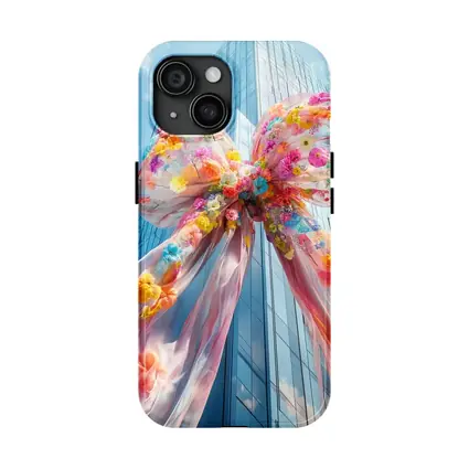 Floral Bow Giant Skyscraper Blue Sky