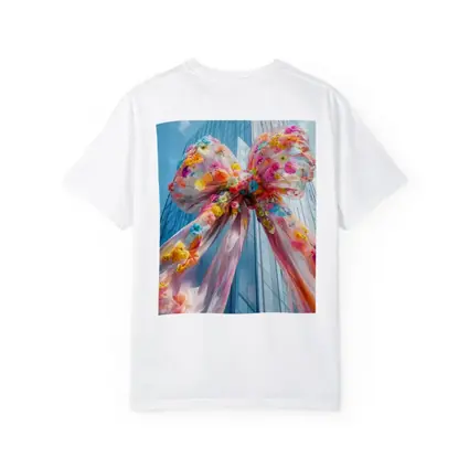Floral Bow Giant Skyscraper Blue Sky