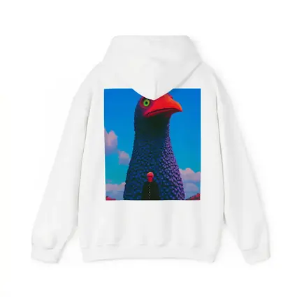 Giant Bird Figure Man Surreal Sky