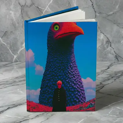 Giant Bird Figure Man Surreal Sky