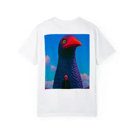 Giant Bird Figure Man Surreal Sky