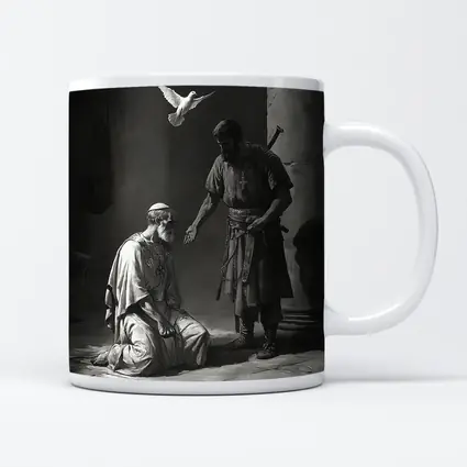 Biblical Scene Soldier Dove Dark Art