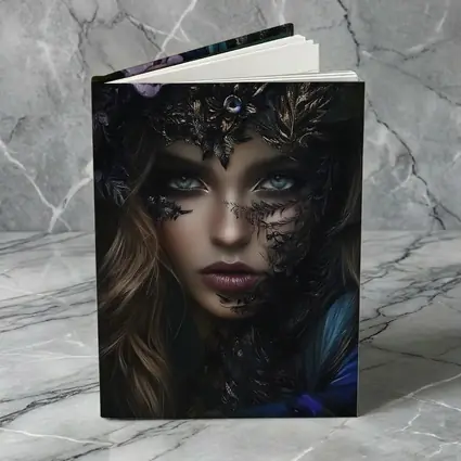 Dark Fantasy Woman With Floral Crown Portrait
