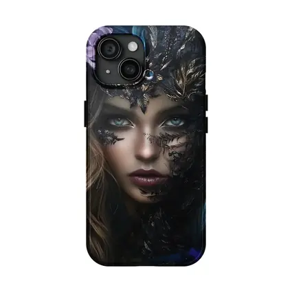 Dark Fantasy Woman With Floral Crown Portrait