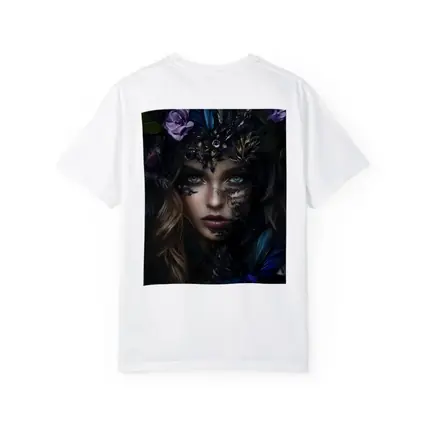 Dark Fantasy Woman With Floral Crown Portrait