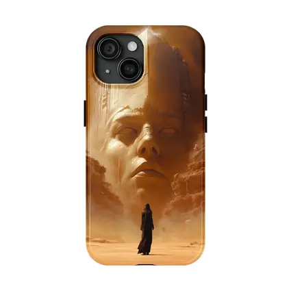 Ancient Desert Colossus Figure Surreal Sand