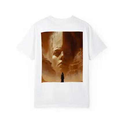 Ancient Desert Colossus Figure Surreal Sand
