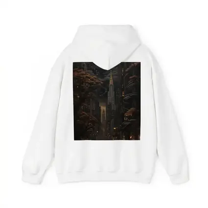 Dark Gothic City Night Crescent Moon Art