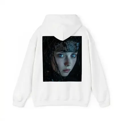 Cyberpunk Girl Digital Code Dark Portrait
