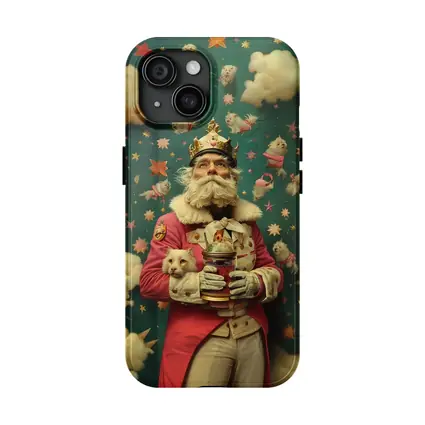 Surreal King With Cats Stars Fantasy