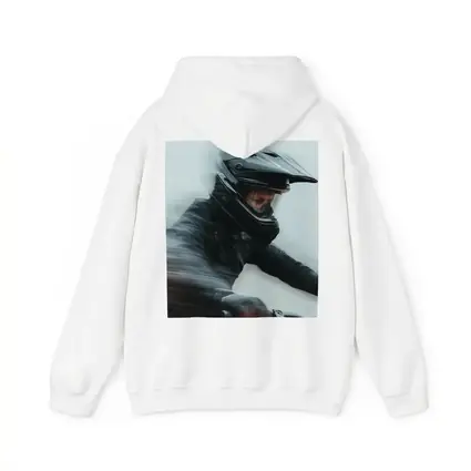 Motorcyclist Riding Fast Motion Blur Art