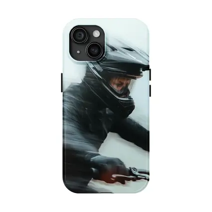 Motorcyclist Riding Fast Motion Blur Art