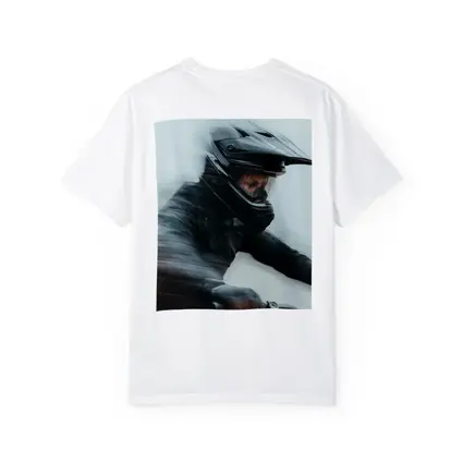 Motorcyclist Riding Fast Motion Blur Art