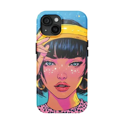 Anime Girl Banana Hat Starry Sky Background