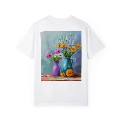 Daisies and Wildflowers in Colorful Vases