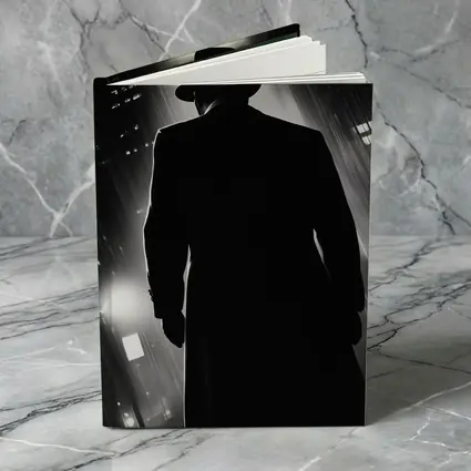 Noir Detective Silhouette Rainy City Night