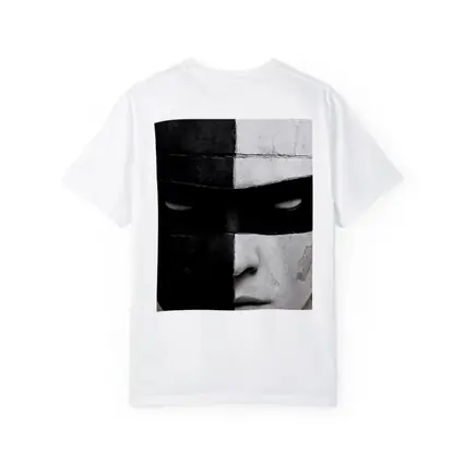 Black White Cracked Mask Face Portrait