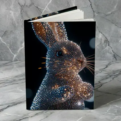 Crystal Diamond Rabbit Sparkling Dark Background
