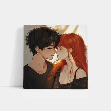 Anime Couple Romance Close Moment Art